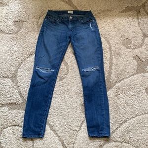 26 Hudson Krista Super Skinny Jeans Ripped Knees